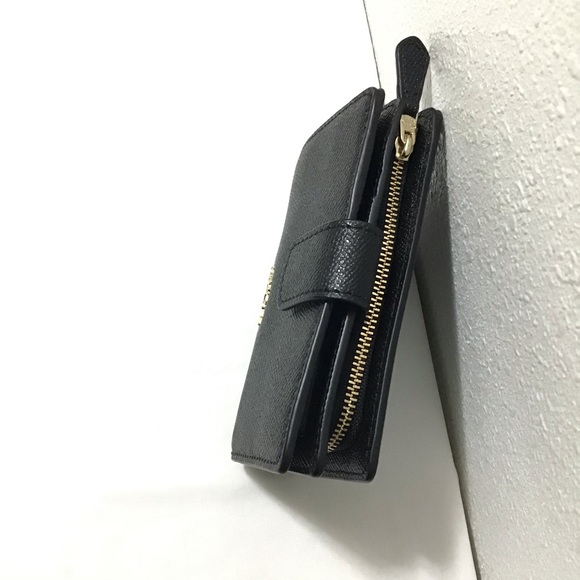 NEW COACH CrossgrainLeather Corner Zip Wallet - Picture 10 of 16